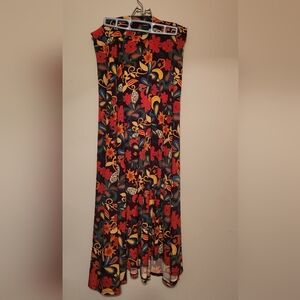 LuLaRoe Colorful Floral Dress with Red and Blue